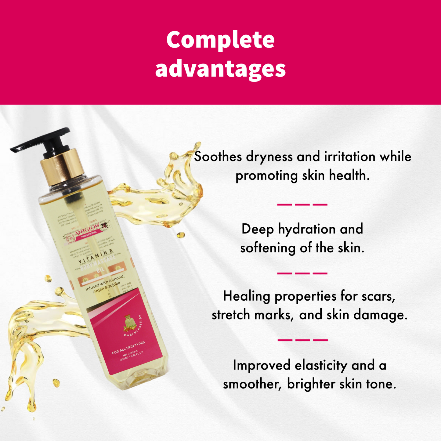 Aniglow Vitamin E Body Oil I For All Skin Types