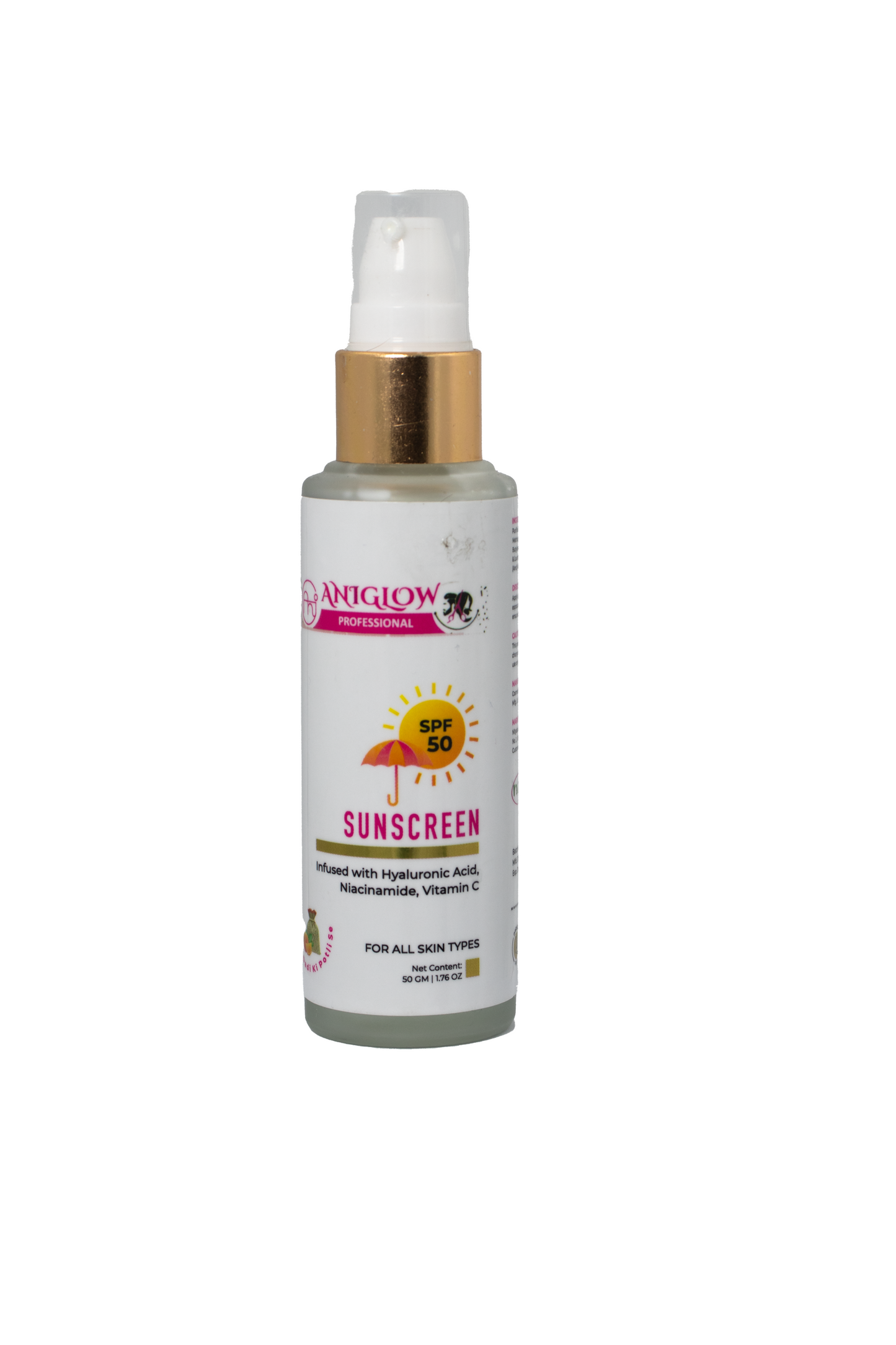 Aniglow Hyaluronic Sunscreen SPF 50 Vitamin C I For All Skin Type