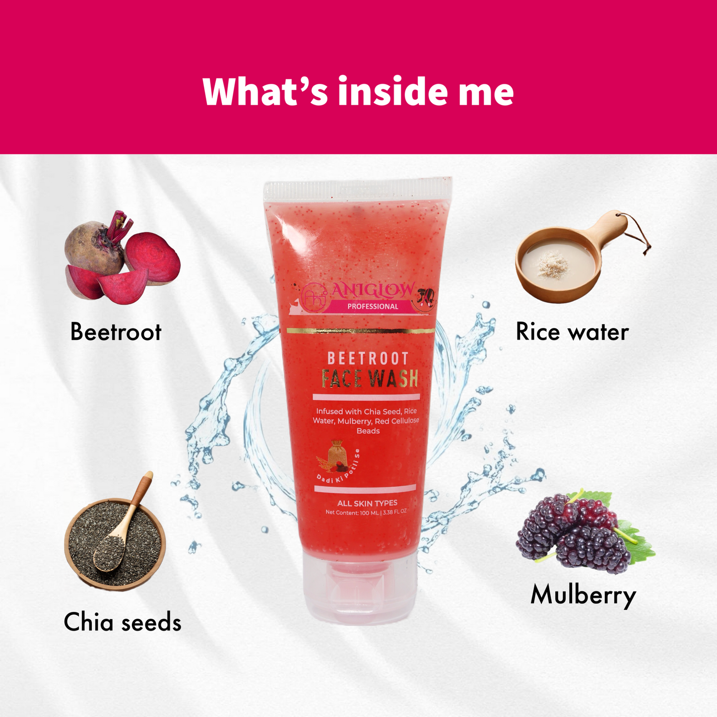 Aniglow Beetroot Face Wash | For All Skin Types